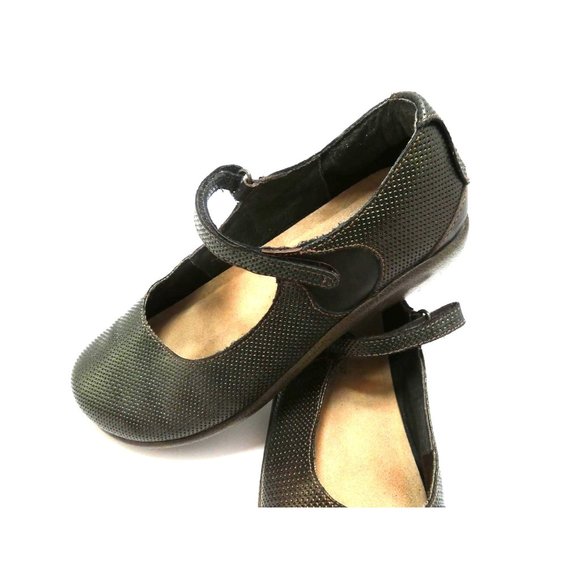 NAOT Mary Janes Reka Rattlesnake Brown US 6 6.5 37 shoes Lagenlook flats artsy - Picture 5 of 12
